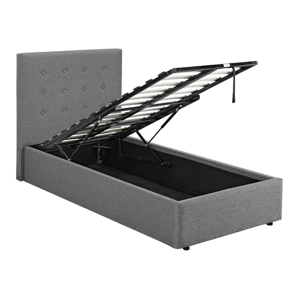Margo upholstered ottoman bed in Single