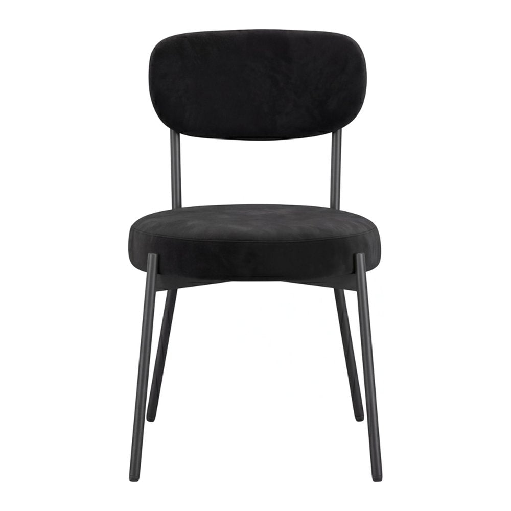 Marlborough upholstered dining chair with metal legs
