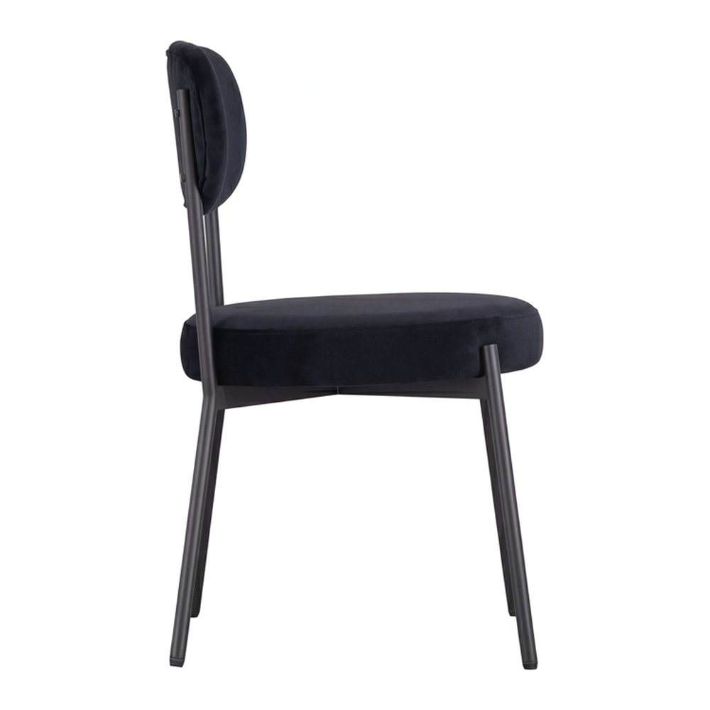 Marlborough upholstered dining chair with metal legs