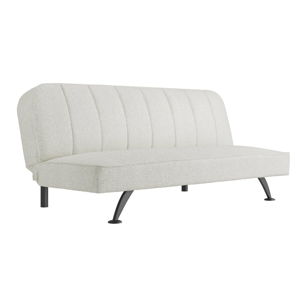 Marylebone click clack sofa bed in Ivory Boucle