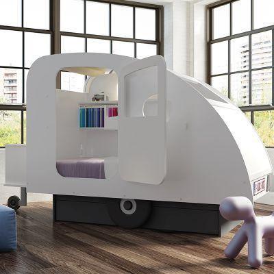 Caravan Bed with Storage Drawers & Shelves - Millie & Jones