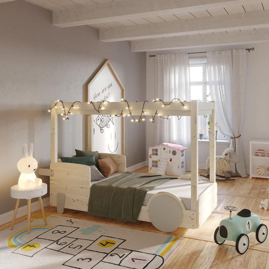 Discovery Canopy Car Bed for Kids - Millie & Jones