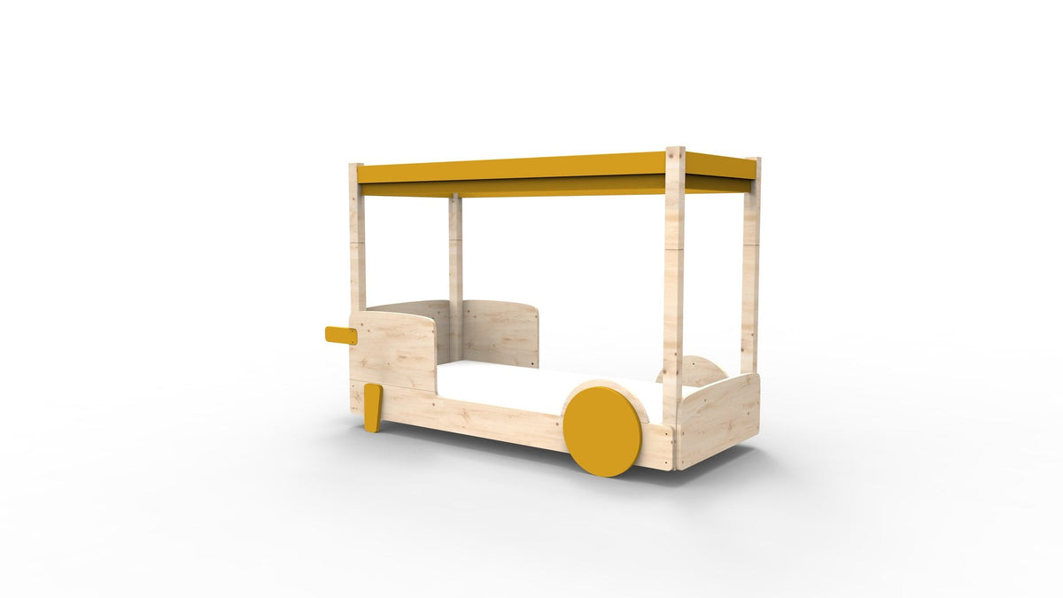 Mathy by Bols Discovery Canopy Car Bed in Ochre (Bed only)
