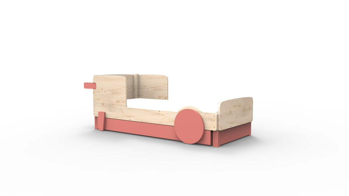 Mathy by Bols Discovery Car Bed in Coral (With pull-out bed)
