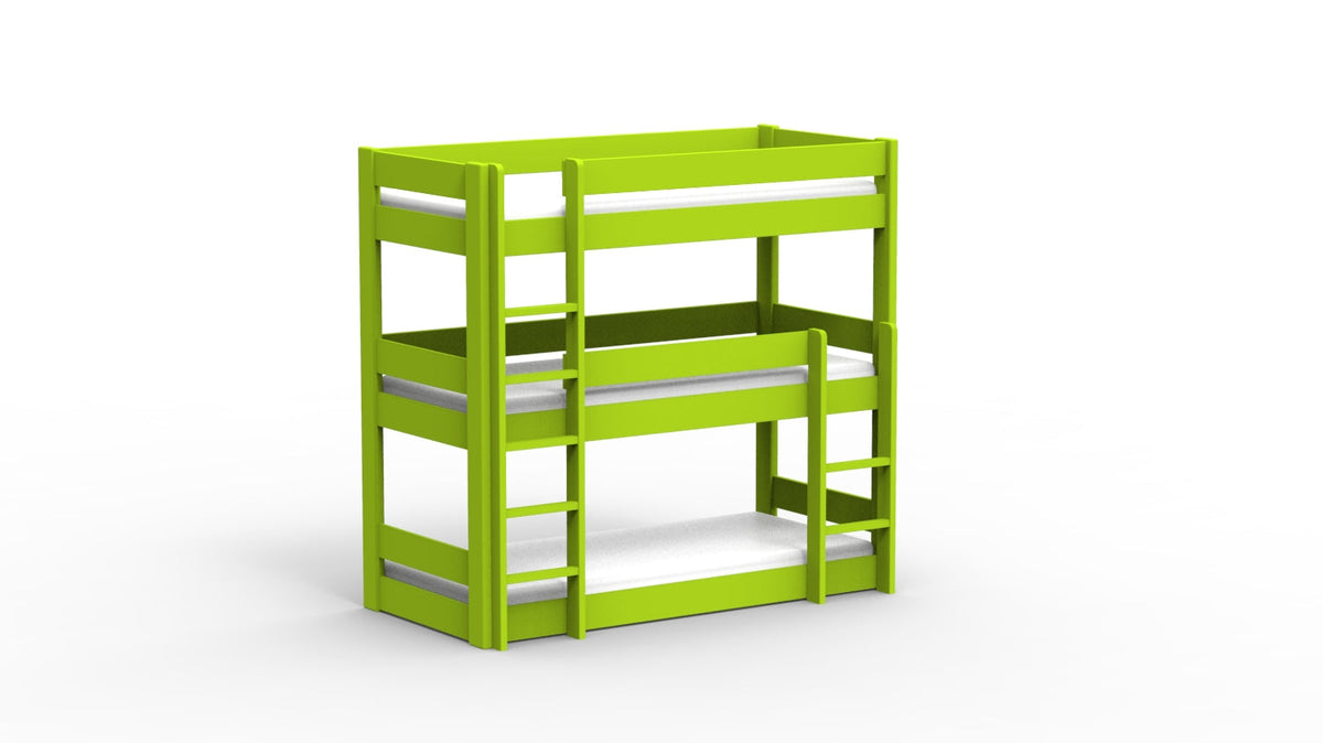 Mathy by Bols Dominique 196 Triple Bunk Bed in Apple Green
