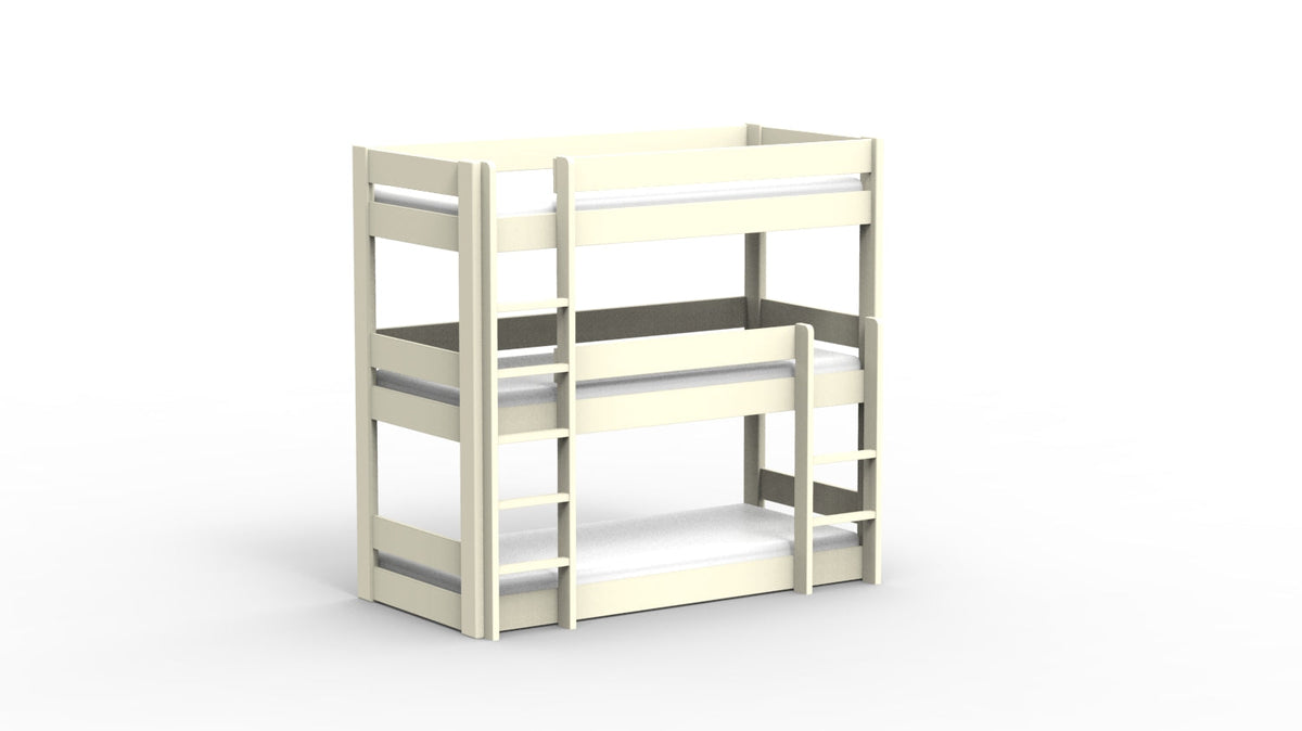Mathy by Bols Dominique 196 Triple Bunk Bed in Beige Ivory