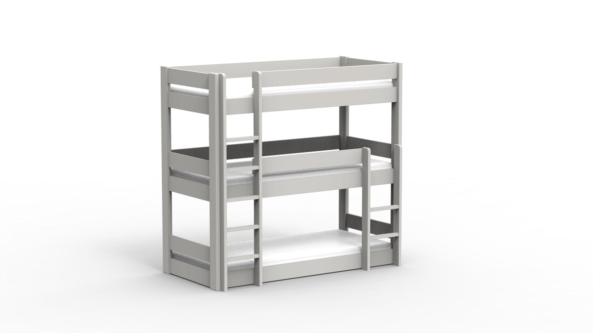 Mathy by Bols Dominique 196 Triple Bunk Bed in Pearl Grey