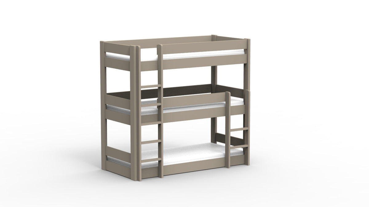 Mathy by Bols Dominique 196 Triple Bunk Bed in Taupe
