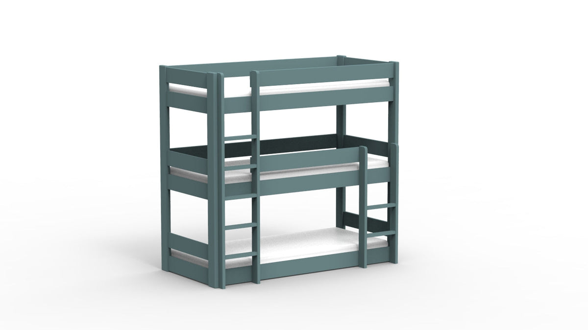 Mathy by Bols Dominique 196 Triple Bunk Bed in Thunderstorm Grey