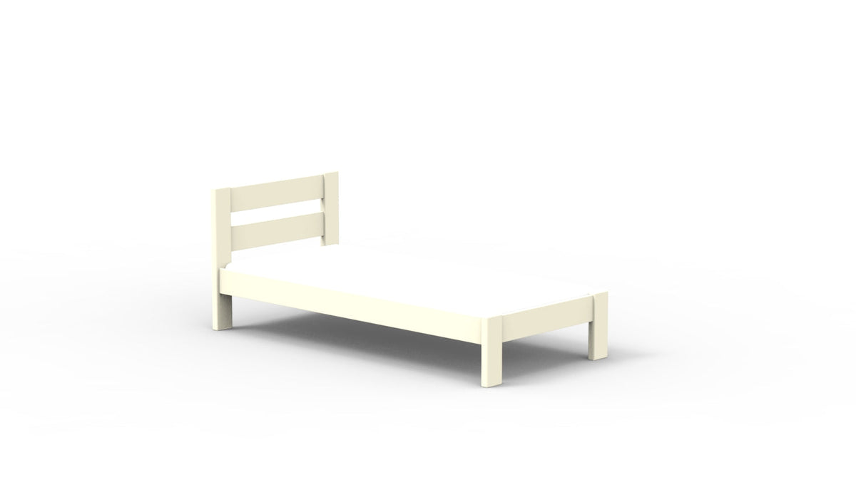Mathy by Bols Dominique Stéphane Solid Pine Bed in Beige Ivory
