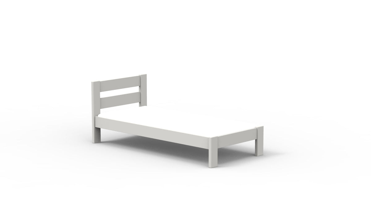 Mathy by Bols Dominique Stéphane Solid Pine Bed in Pearl Grey