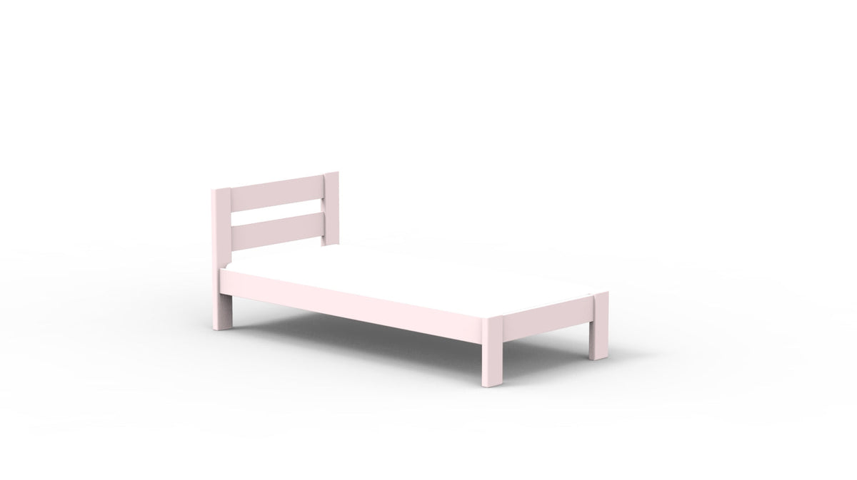Mathy by Bols Dominique Stéphane Solid Pine Bed in Powder Pink