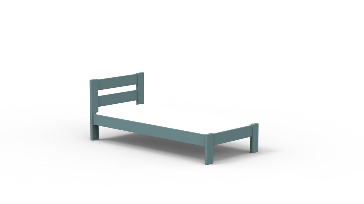 Mathy by Bols Dominique Stéphane Solid Pine Bed in Thunderstorm Grey