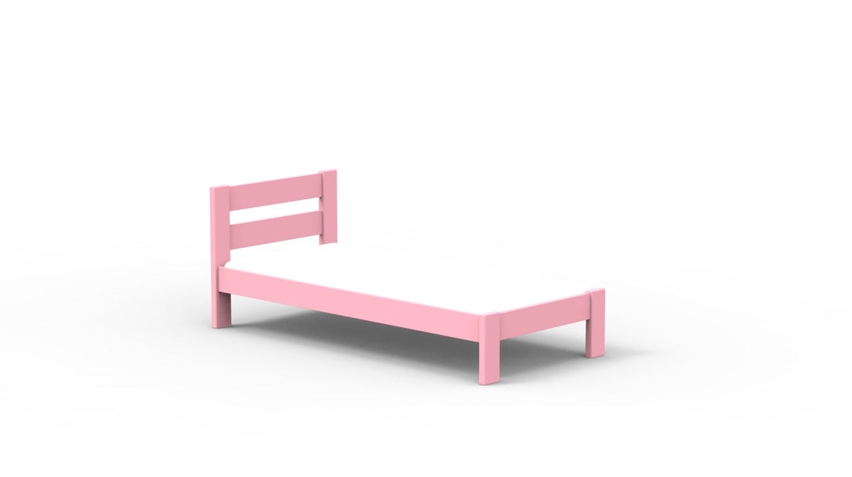 Mathy by Bols Dominique Stéphane Solid Pine Bed in Very Light Pink