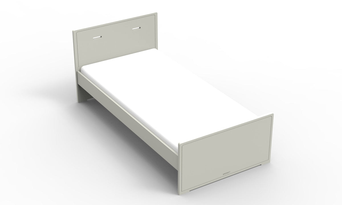 Mathy by Bols Madaket Bed in Pearl Grey
