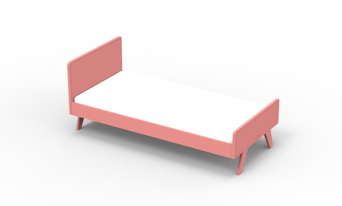 Mathy by Bols Madavin Bed in Coral (Madavin cut-out feet)