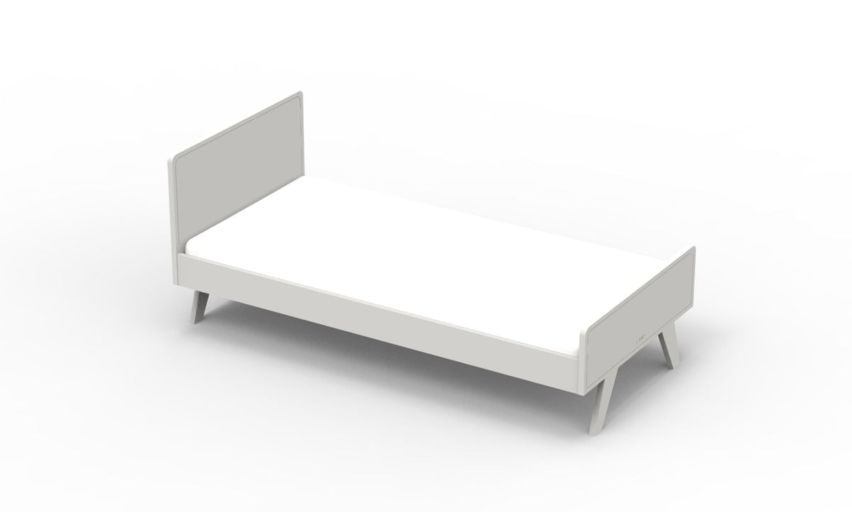 Mathy by Bols Madavin Bed in Pearl Grey (Madavin cut-out feet)