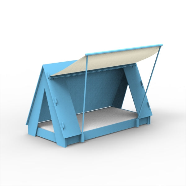 Mathy by Bols Montessori Tent Floor Bed in Azur Blue