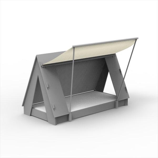 Mathy by Bols Montessori Tent Floor Bed in Cement Grey