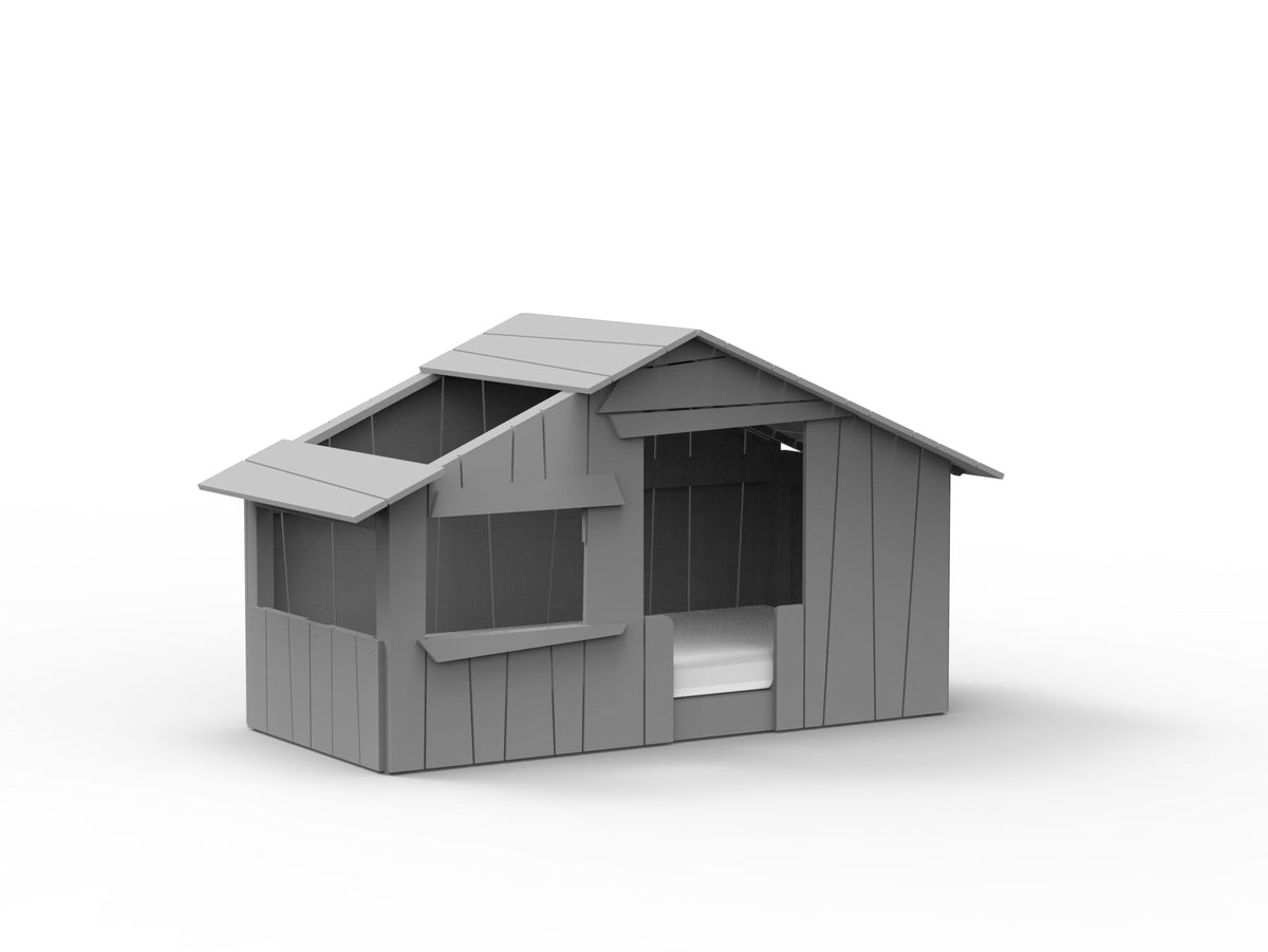 Mathy by Bols Montessori Treehouse Floor Bed in Cement Grey