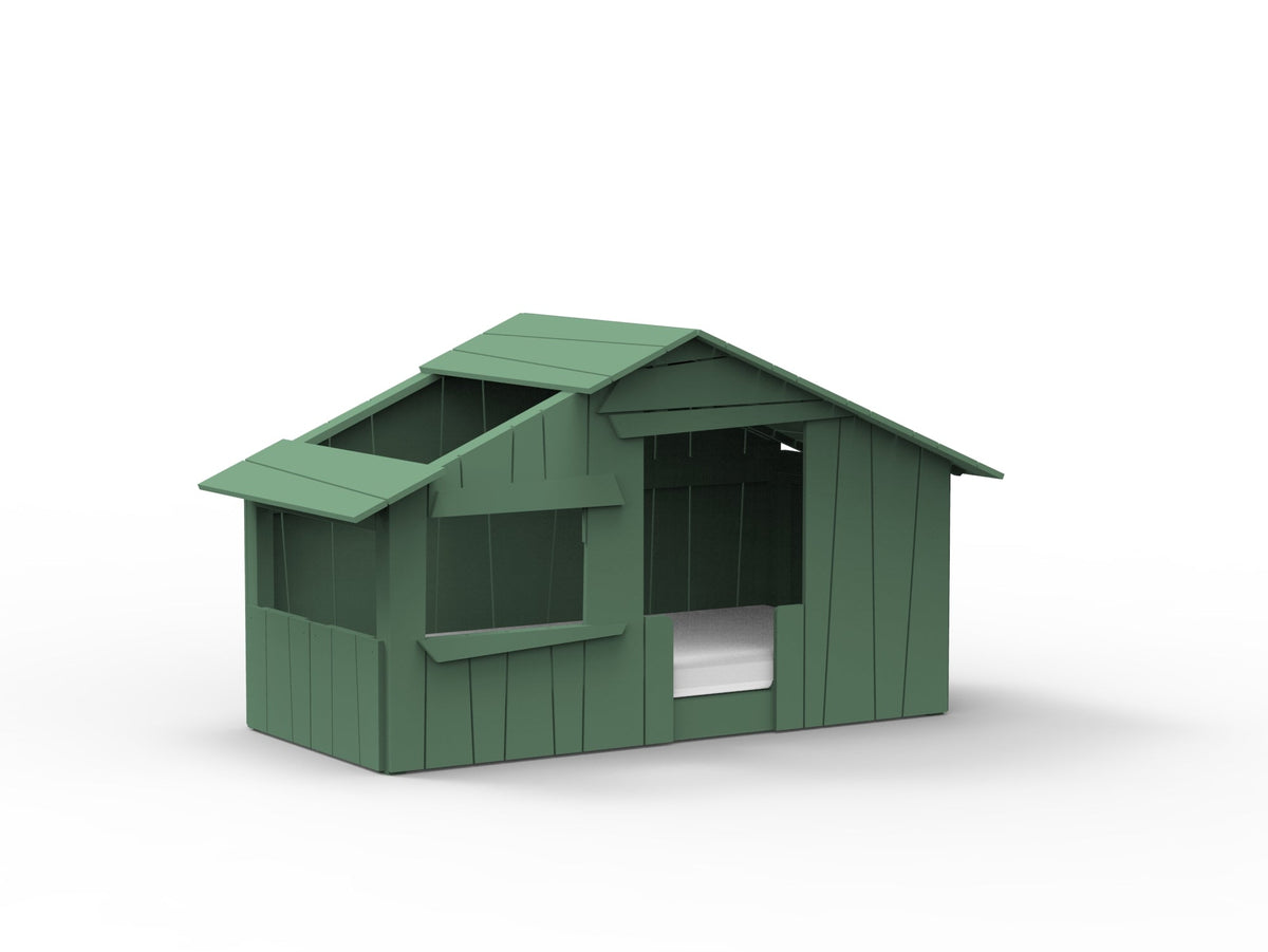 Mathy by Bols Montessori Treehouse Floor Bed in Jungle Green