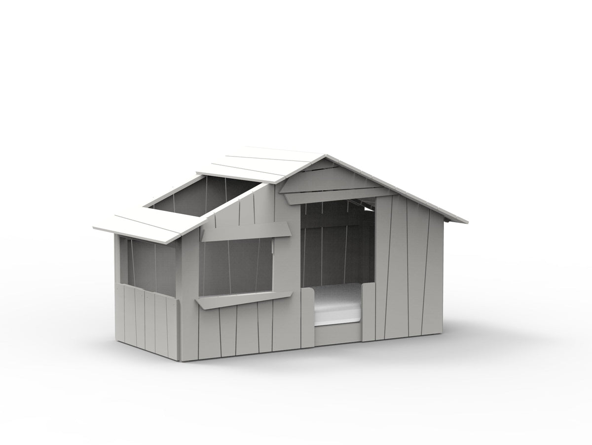 Mathy by Bols Montessori Treehouse Floor Bed in Pearl Grey
