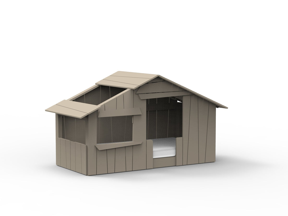 Mathy by Bols Montessori Treehouse Floor Bed in Taupe
