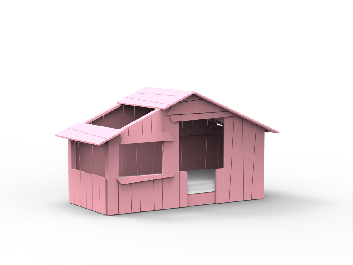 Mathy by Bols Montessori Treehouse Floor Bed in Very Light Pink