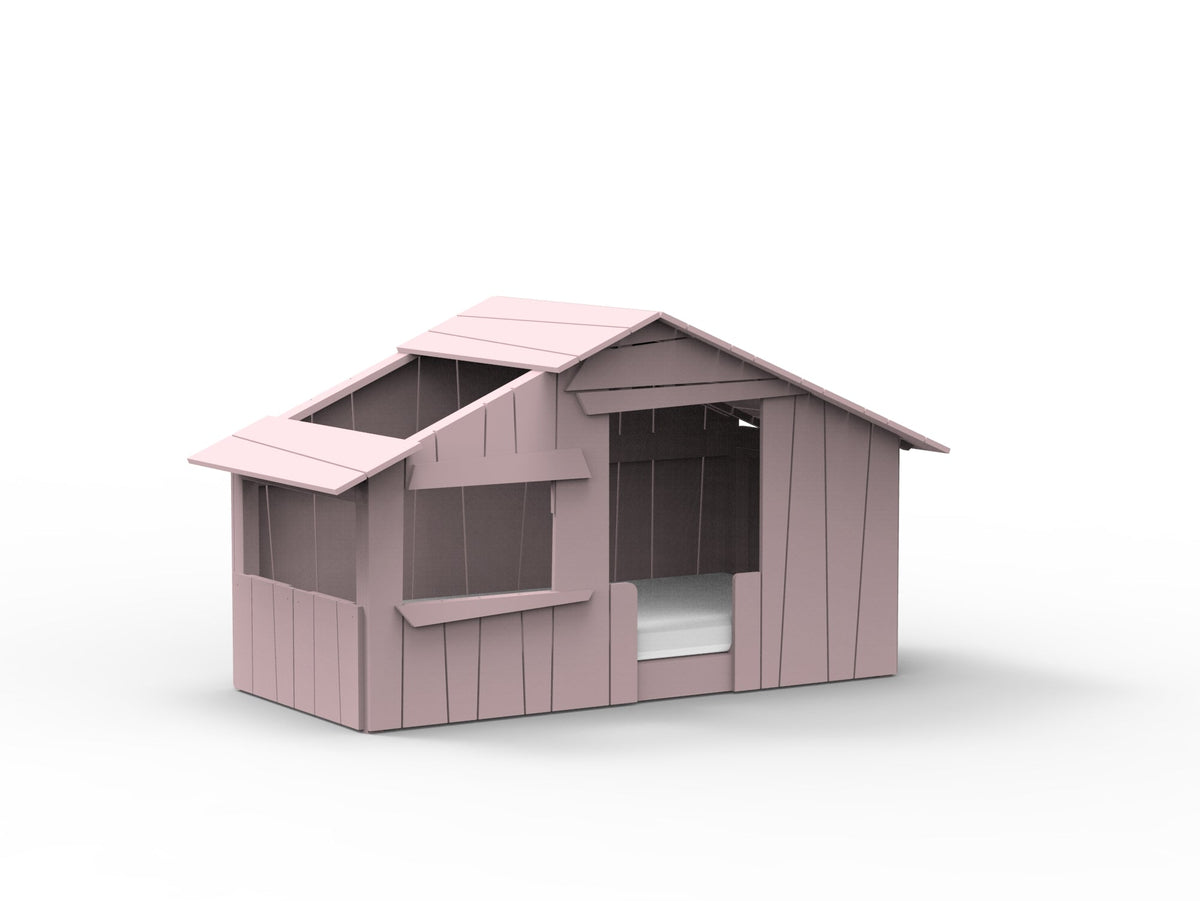 Mathy by Bols Montessori Treehouse Floor Bed in Winter Pink
