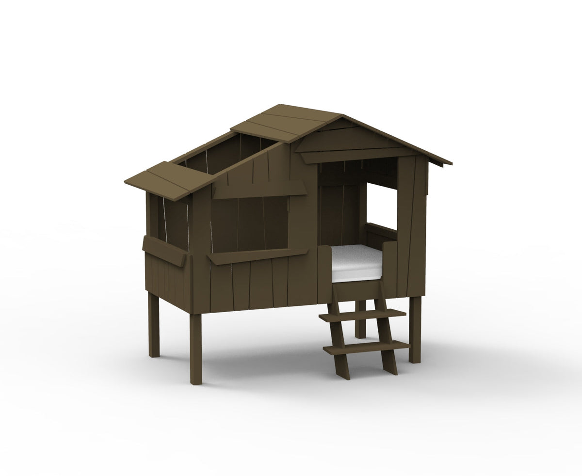 Mathy by Bols Small Treehouse Bed (90 x 150cm) in Artichoke