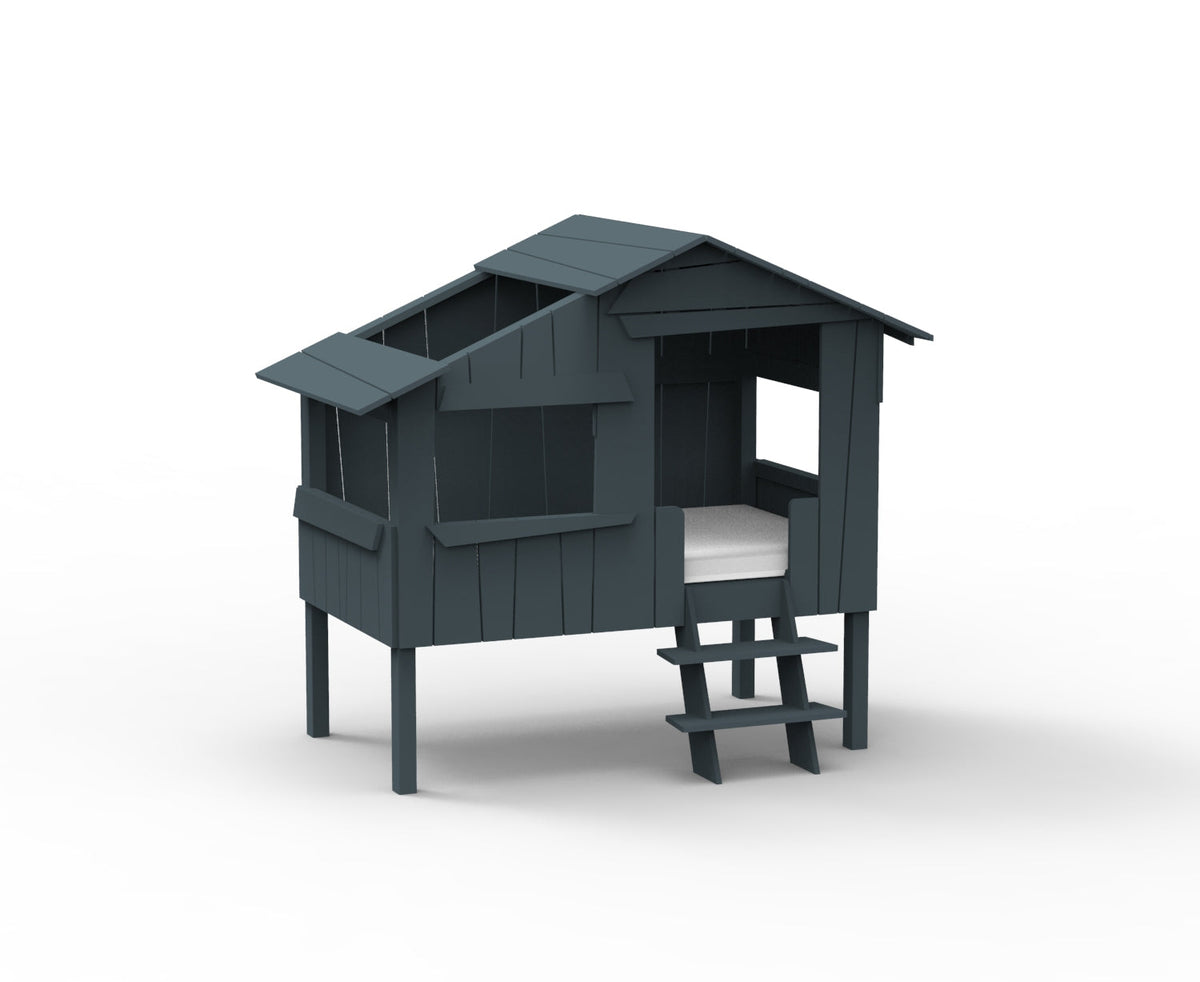 Mathy by Bols Small Treehouse Bed (90 x 150cm) in Basalt Grey