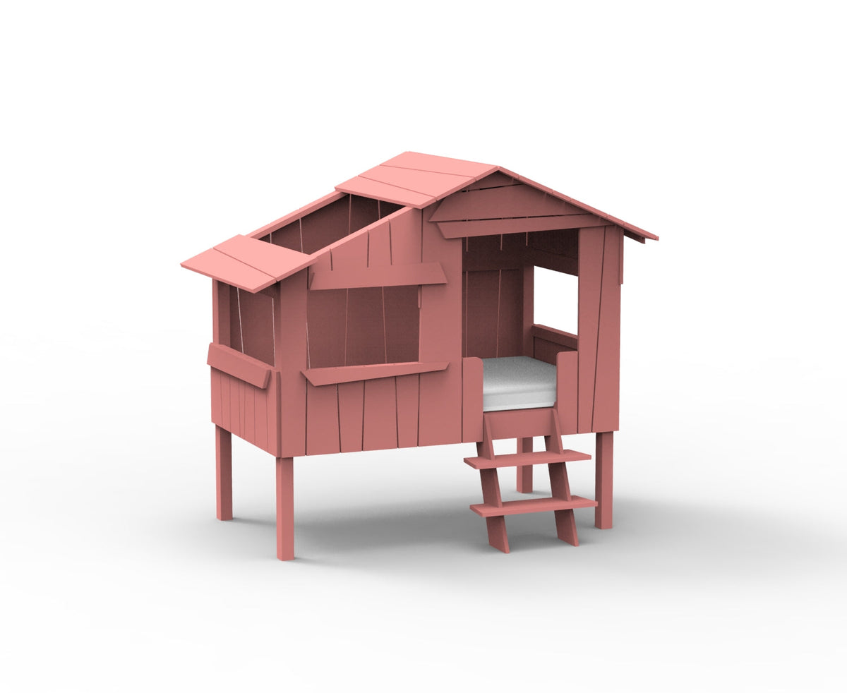 Mathy by Bols Small Treehouse Bed (90 x 150cm) in Coral