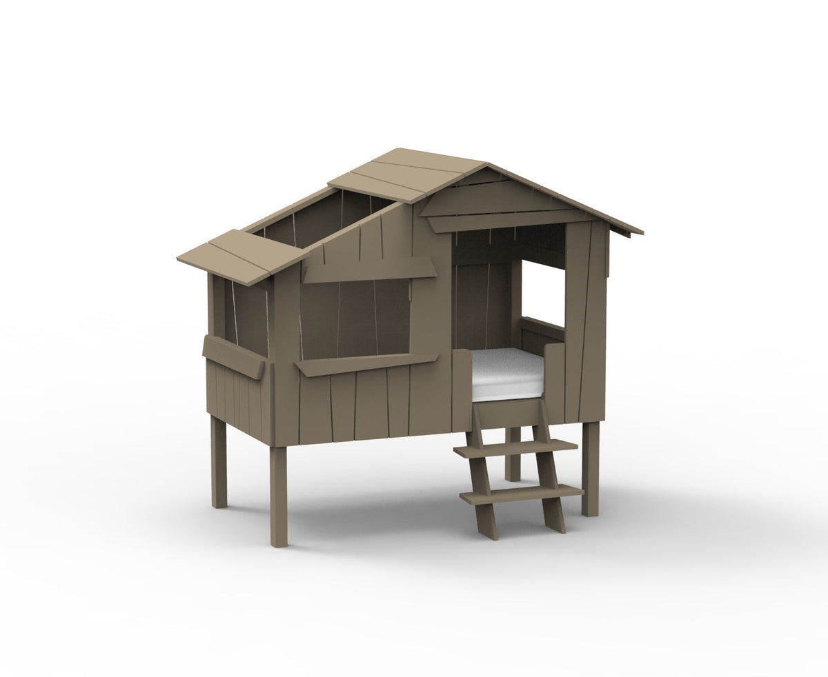 Mathy by Bols Small Treehouse Bed (90 x 150cm) in Linen