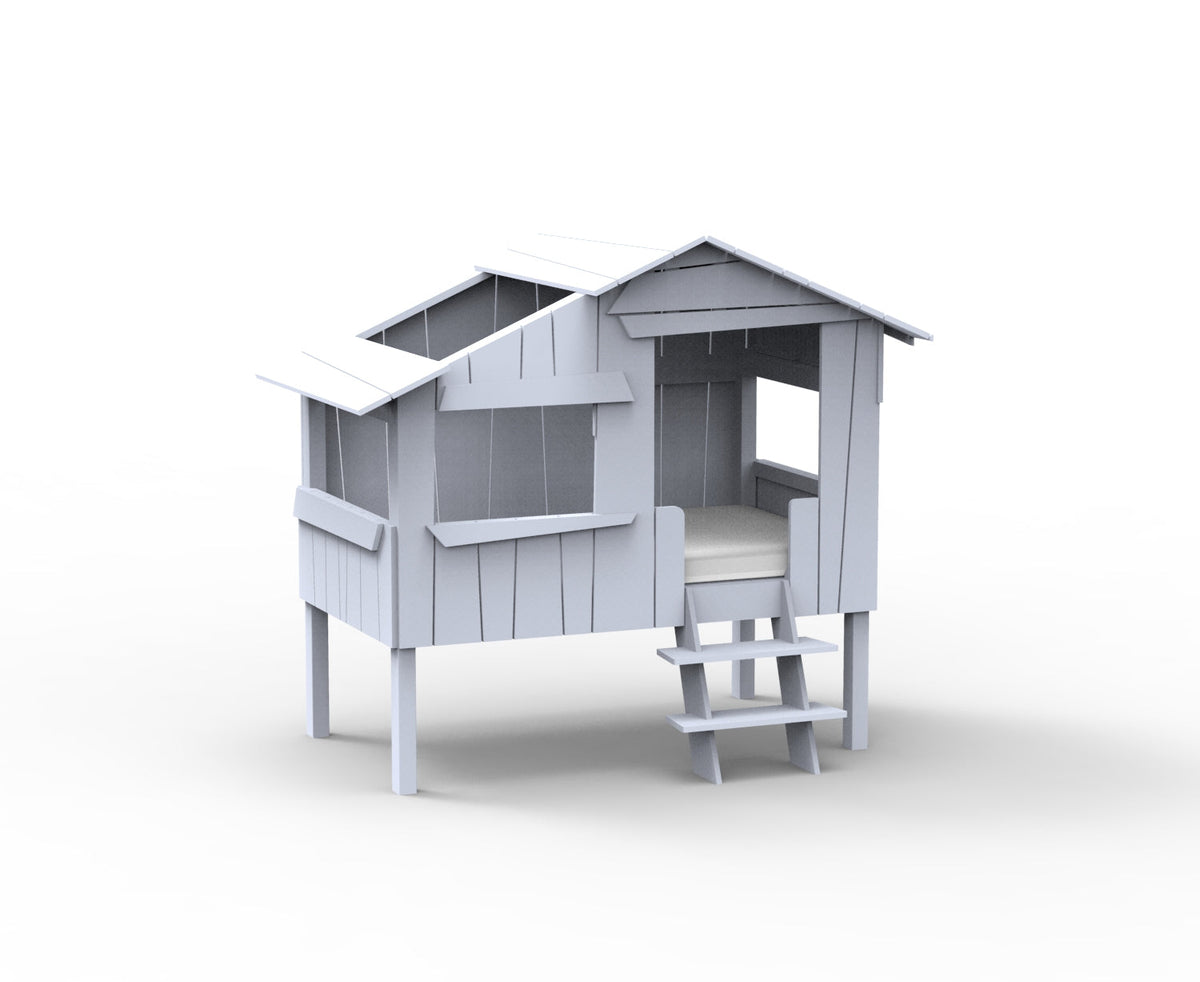 Mathy by Bols Small Treehouse Bed (90 x 150cm) in Powder Blue