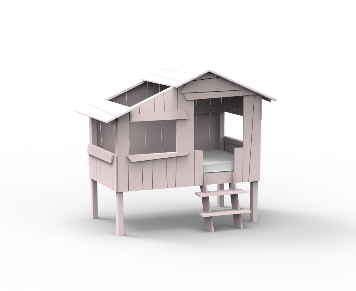 Mathy by Bols Small Treehouse Bed (90 x 150cm) in Powder Pink