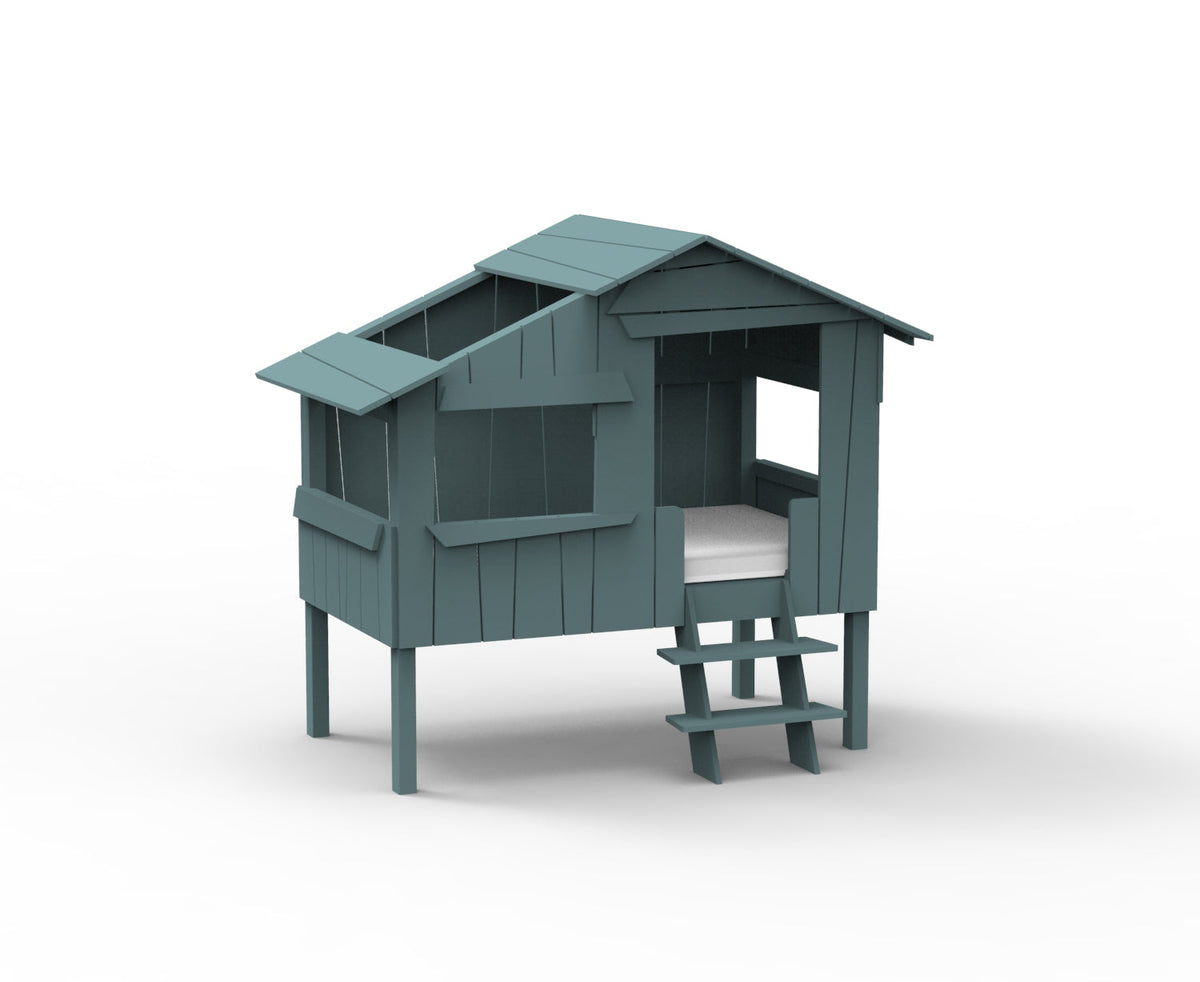 Mathy by Bols Small Treehouse Bed (90 x 150cm) in Thunderstorm Grey