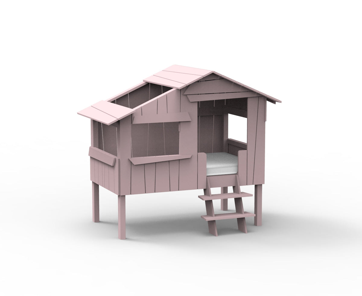 Mathy by Bols Small Treehouse Bed (90 x 150cm) in Winter Pink