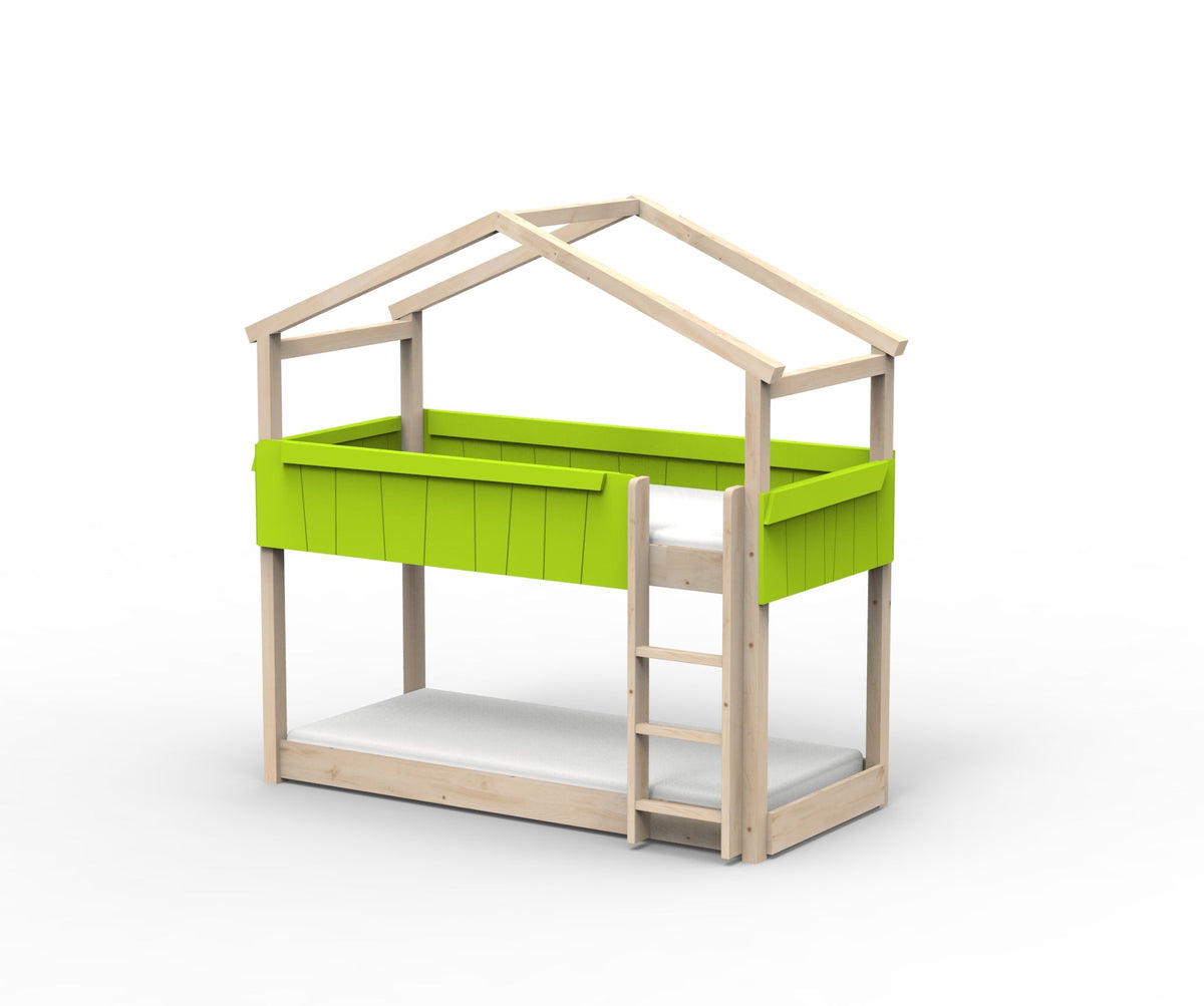 Mathy by Bols Star Light House Bunk Bed in Apple Green