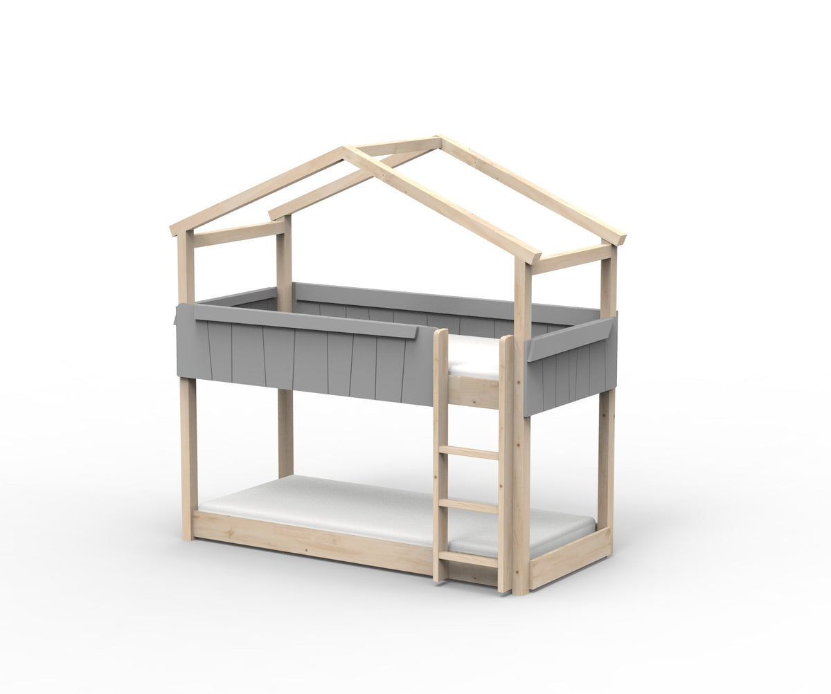 Mathy by Bols Star Light House Bunk Bed in Cement Grey