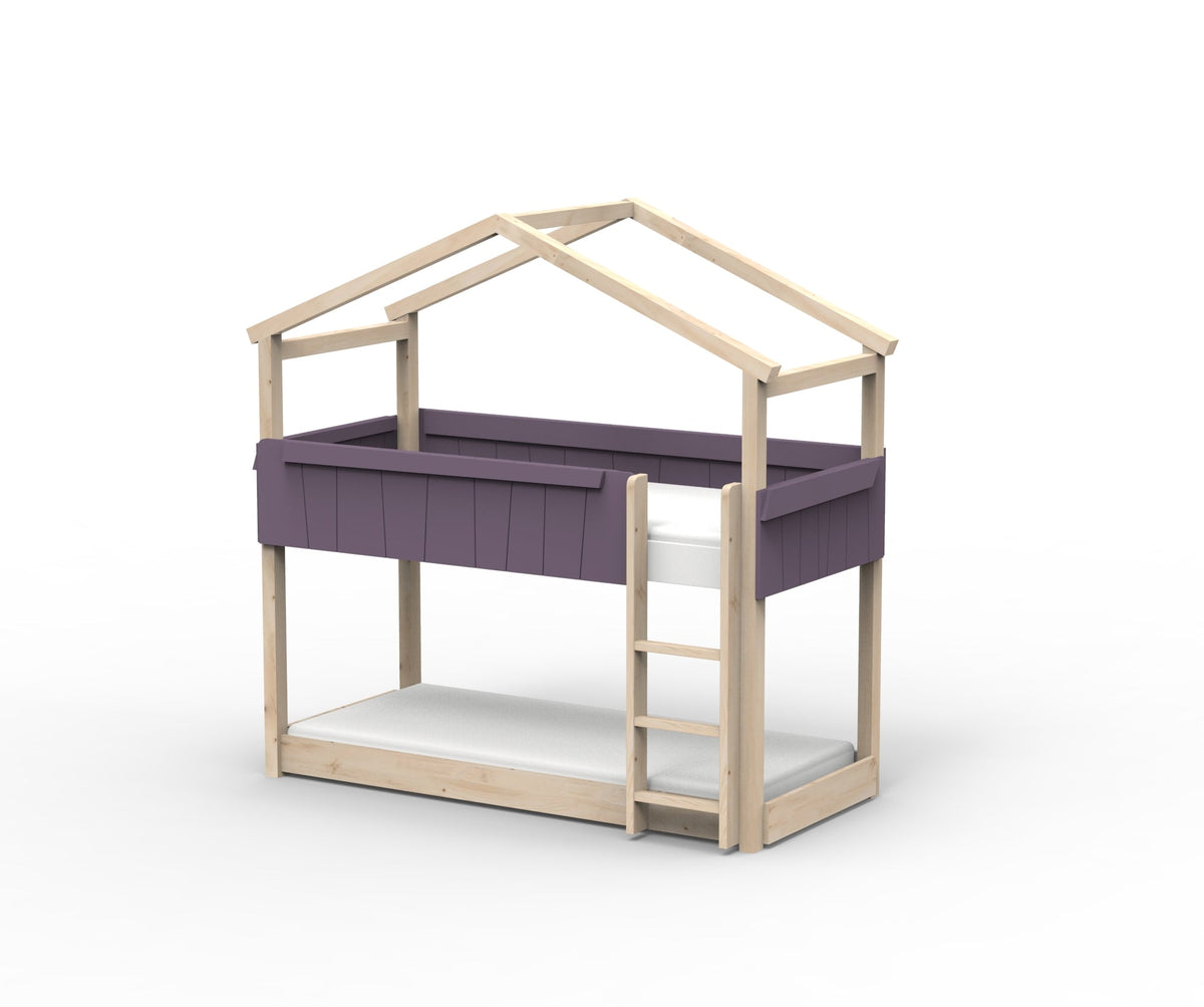 Mathy by Bols Star Light House Bunk Bed in Cuberdon Purple