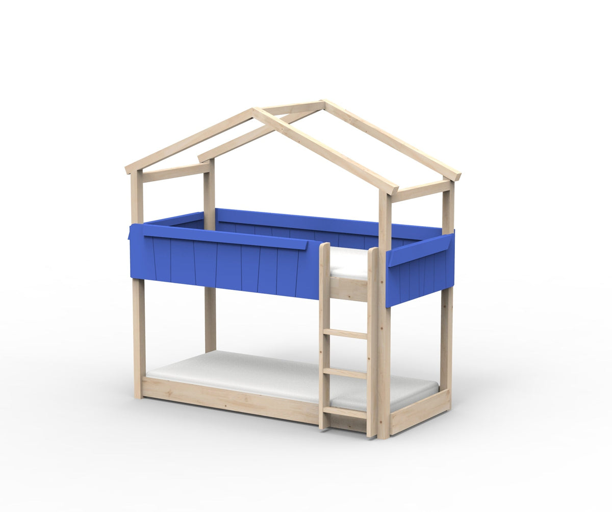 Mathy by Bols Star Light House Bunk Bed in Marseille Blue