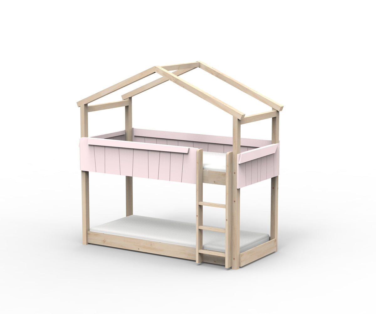 Mathy by Bols Star Light House Bunk Bed in Powder Pink