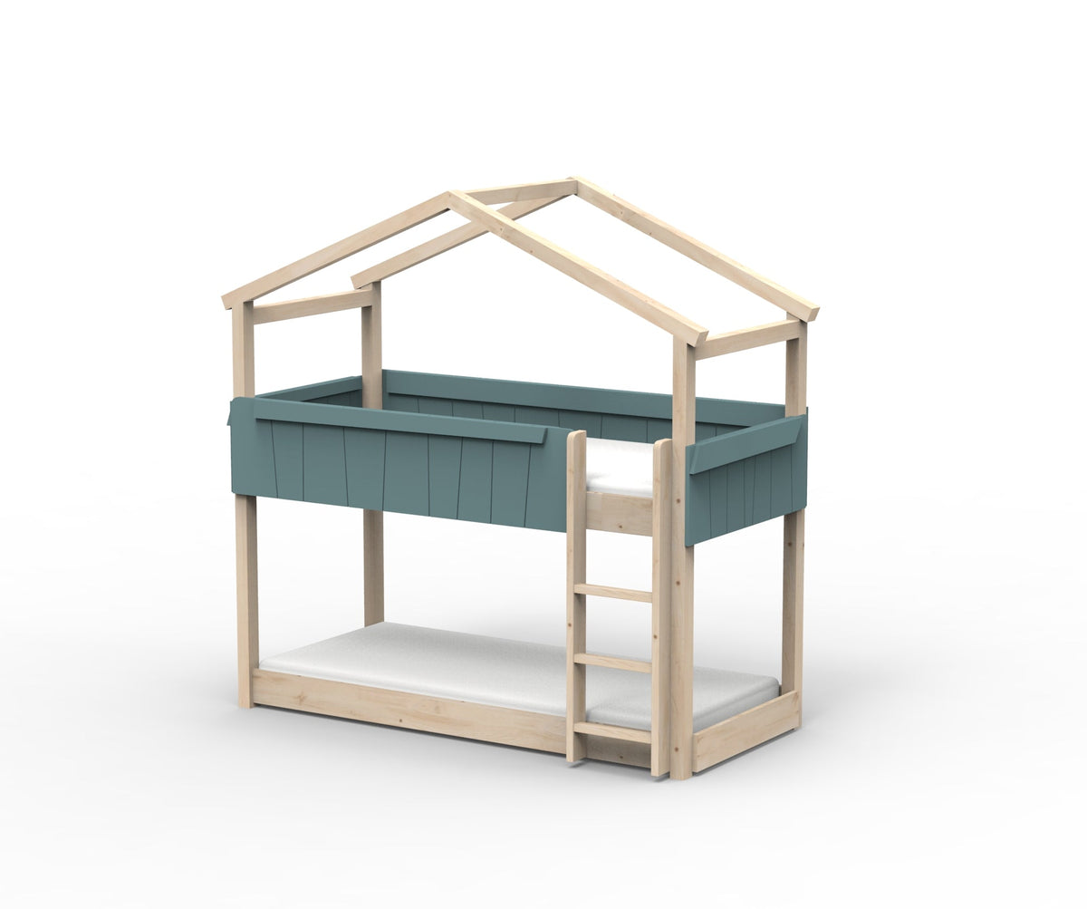 Mathy by Bols Star Light House Bunk Bed in Thunderstorm Grey