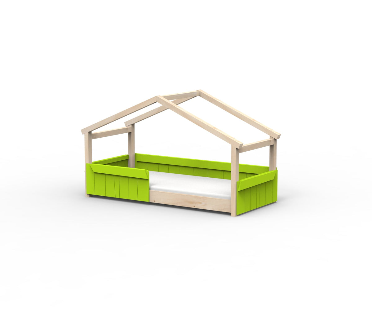 Mathy by Bols Star Light Hut Bed in Apple Green (Panels and guard rail)