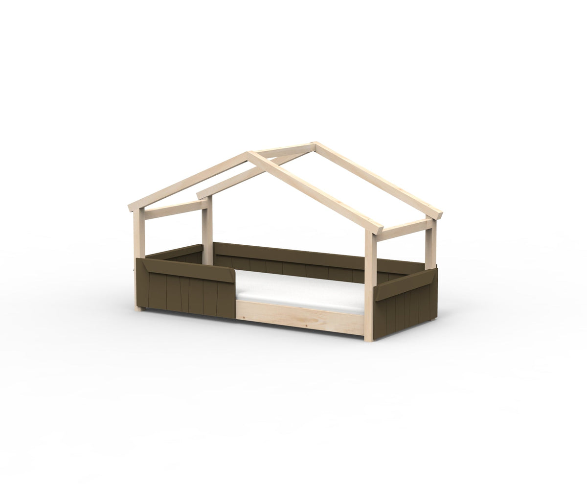 Mathy by Bols Star Light Hut Bed in Artichoke (Panels and guard rail)