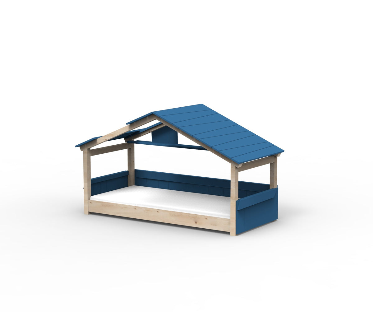 Mathy by Bols Star Light Hut Bed in Atlantic Blue (Panels, roof and shelf)