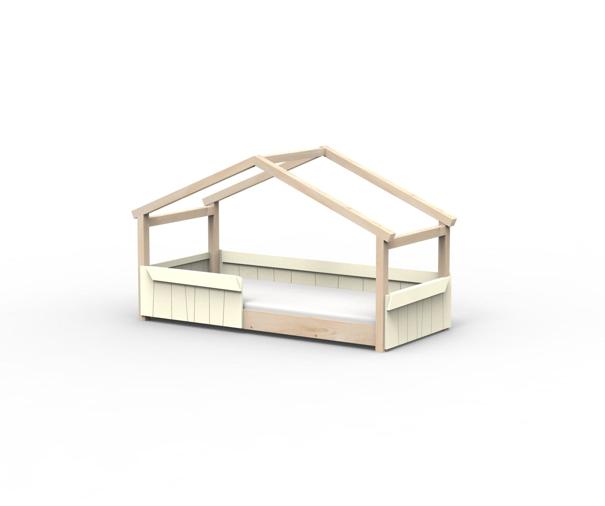 Mathy by Bols Star Light Hut Bed in Beige Ivory (Panels and guard rail)