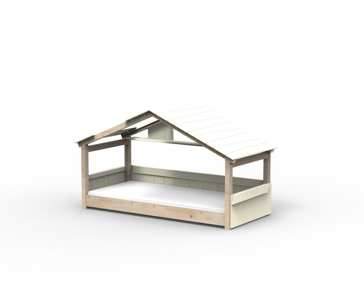Mathy by Bols Star Light Hut Bed in Beige Ivory (Panels, roof and shelf)