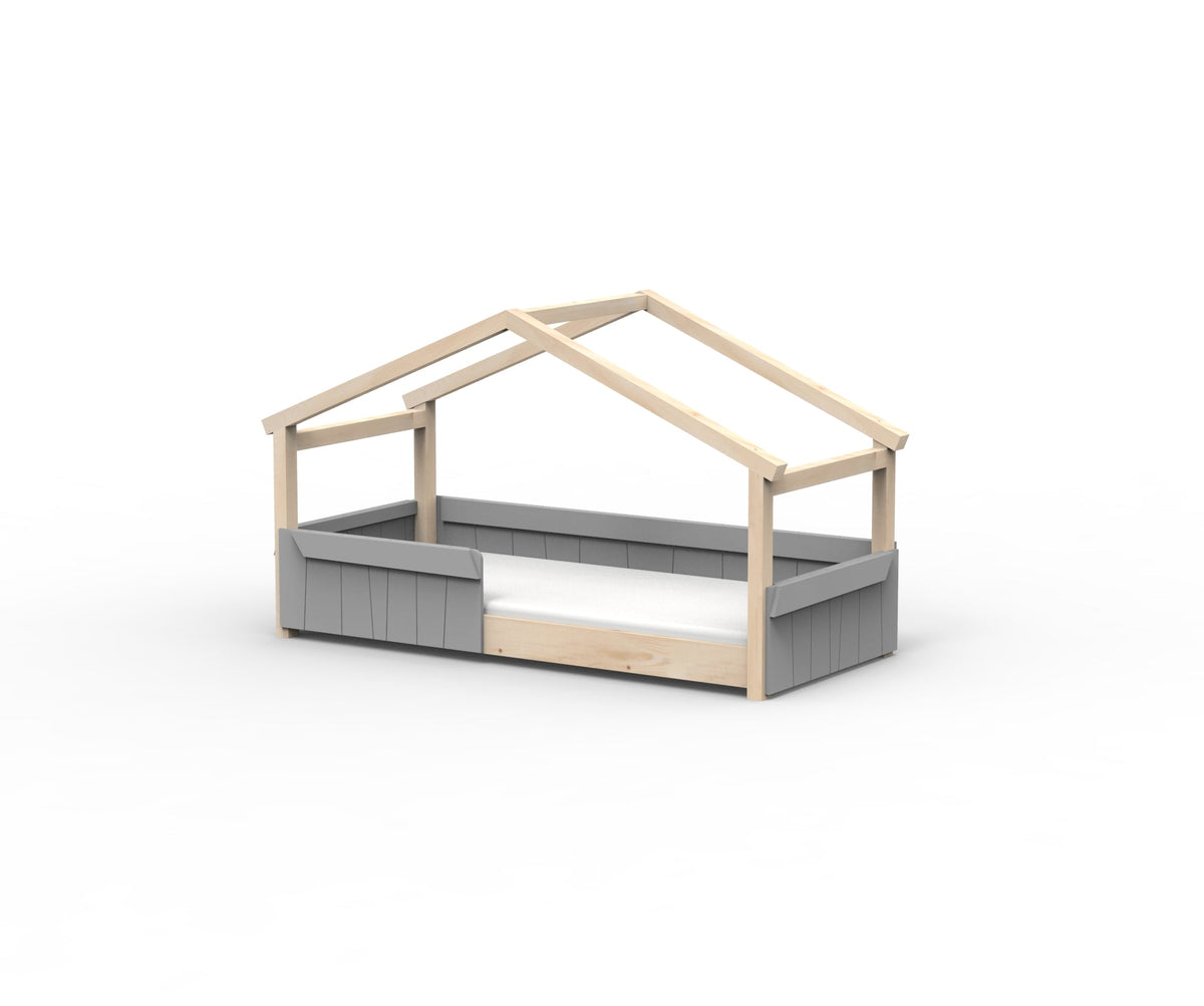 Mathy by Bols Star Light Hut Bed in Cement Grey (Panels and guard rail)