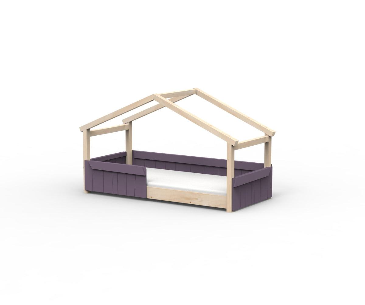 Mathy by Bols Star Light Hut Bed in Cuberdon Purple (Panels and guard rail)